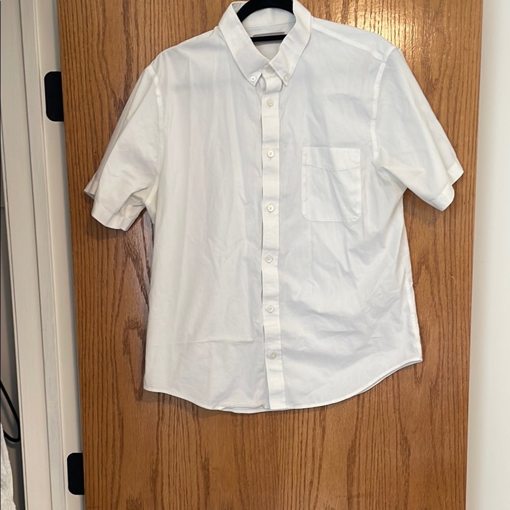 Everlane Short Sleeve Button Down White Men's Shirt